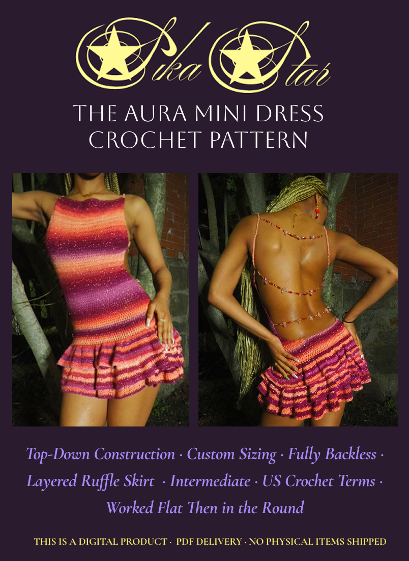 The Aura Mini Dress — Crochet Pattern