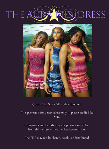 The Aura Mini Dress — Crochet Pattern